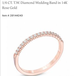Stackable -Wedding Band (14K Rose Gold from Zales)